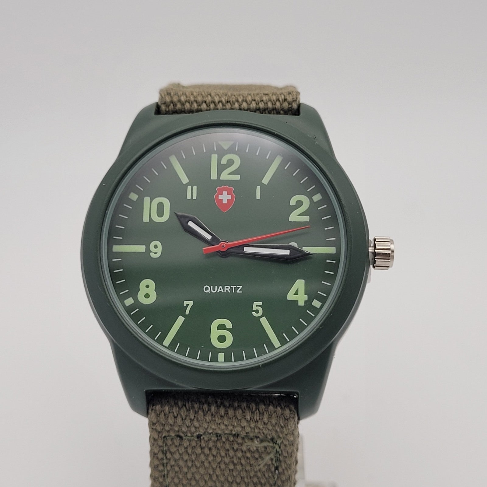 Military Field Watch Quartz Olive Green NATO Strap Army Style Watch3