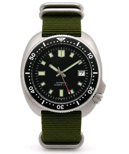 NH35 Automatic Divers Watch 200m Stainless Steel Black Dial UK Seller Ceramic 0