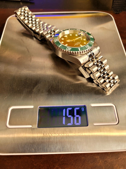 Quality Automatic Luxury Divers Watch Black Green 'Kermit'  Seiko TMI NH35 14