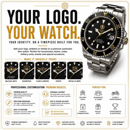 Design Your Own Custom Automatic Dive Watch NH35 Sapphire Diver Your Logo 1