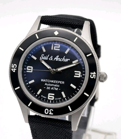 Black Automatic Diver Watch British Design 300M Sapphire Ceramic Steel2