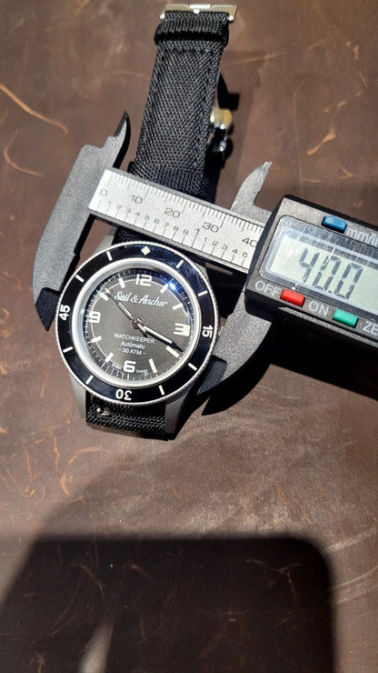 Sail & Anchor Automatic Diver Watch 40mm 300M Sapphire Ceramic Steel Black Dial18
