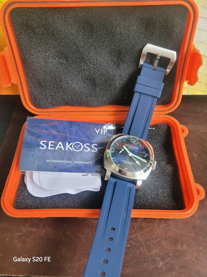 Seagull Automatic Luxury Sandwich Divers Dial Blue And Green GMT Watch 100m 8