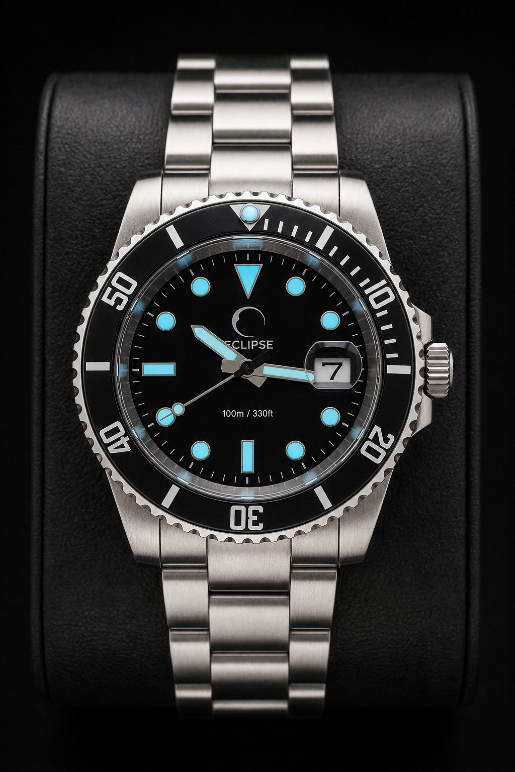 Eclipse Shadow Diver Automatic Watch NH35 Sapphire 100m Stainless Steel3