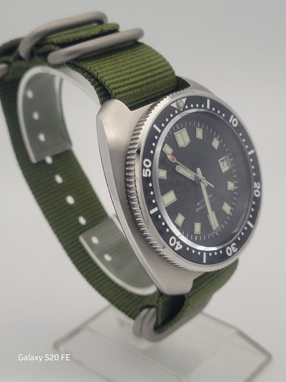 NH35 Automatic Divers Watch 200m Stainless Steel Black Dial UK Seller Ceramic 5
