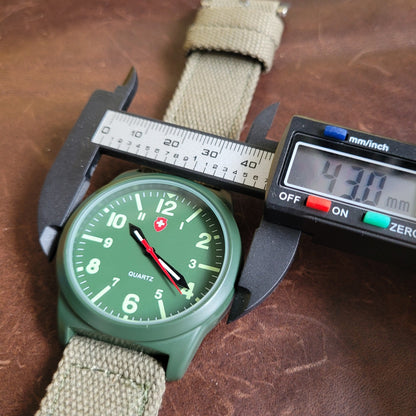 Military Field Watch Quartz Olive Green NATO Strap Army Style Watch11