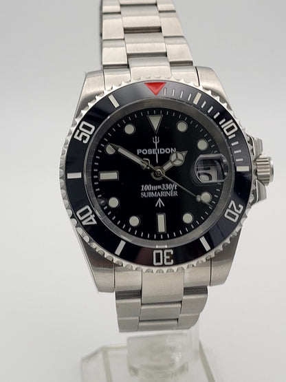 Poseidon Luxury Black Seiko Mod TMI NH35a Automatic Movement Divers Watch Japan14