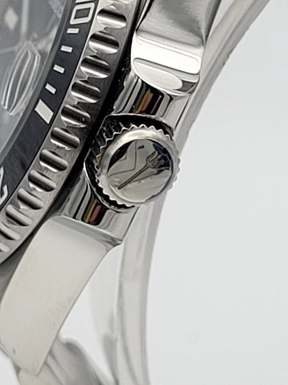 Poseidon Automatic Dive Watch Steel Bracelet Black Dial Date 100m Classic Style7
