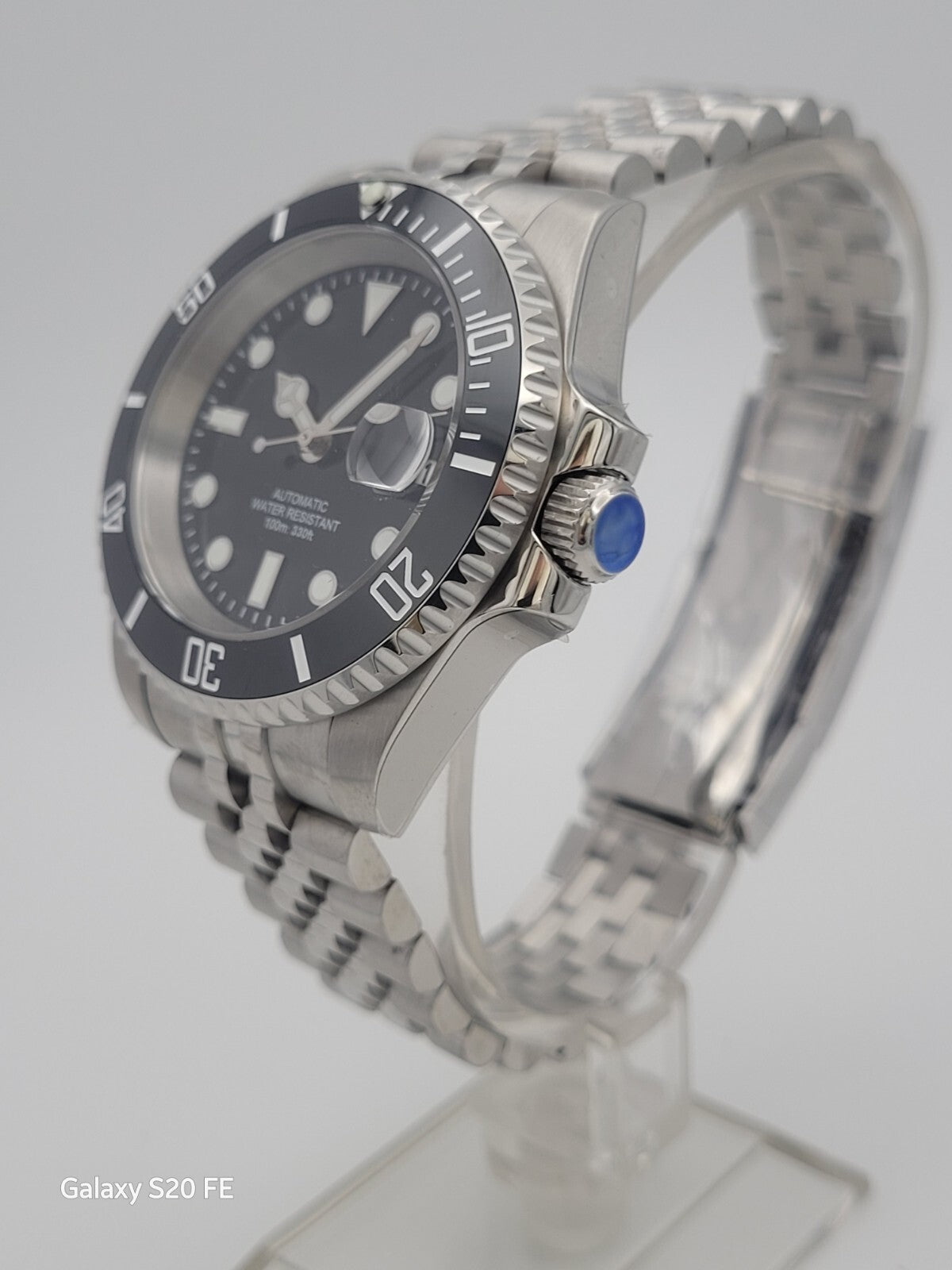 New Automatic Black Sub Divers Watch Sapphire Ceramic Seiko TMI NH35 Movement7