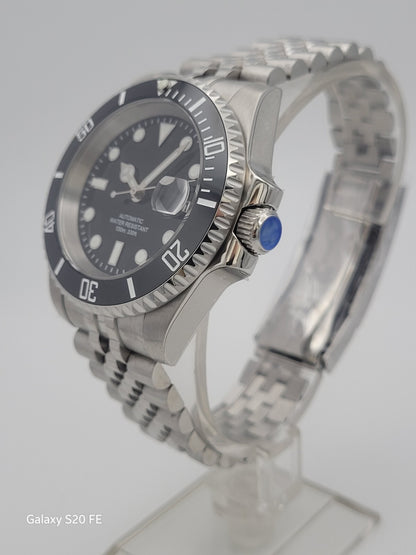 New Automatic Black Sub Divers Watch Sapphire Ceramic Seiko TMI NH35 Movement7