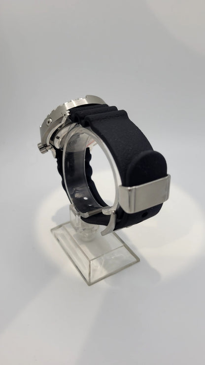 POSEIDON Automatic Dive Watch 300M NH35 Sapphire Steel Black Orange Diver9