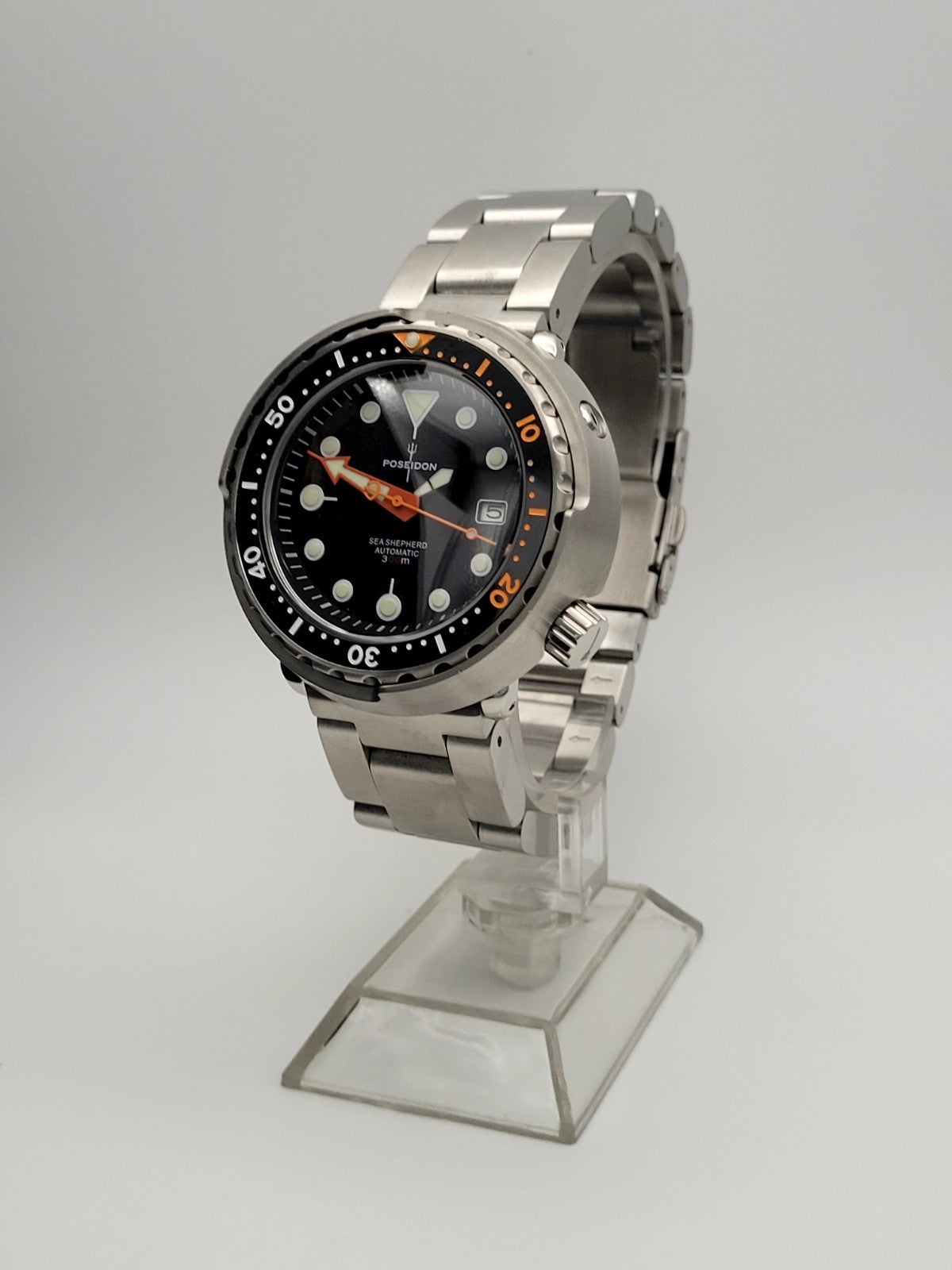 NH35 Automatic Divers Watch POSEIDON Heavyweight Black 'Tuna' 30ATM (SEIKO TMI) 6