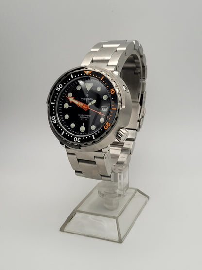 NH35 Automatic Divers Watch POSEIDON Heavyweight Black 'Tuna' 30ATM (SEIKO TMI) 6