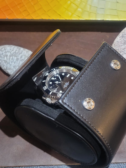 New LEFT Handed Automatic Movement Divers Watch Black NH35 Seiko TMI 10atm WR15