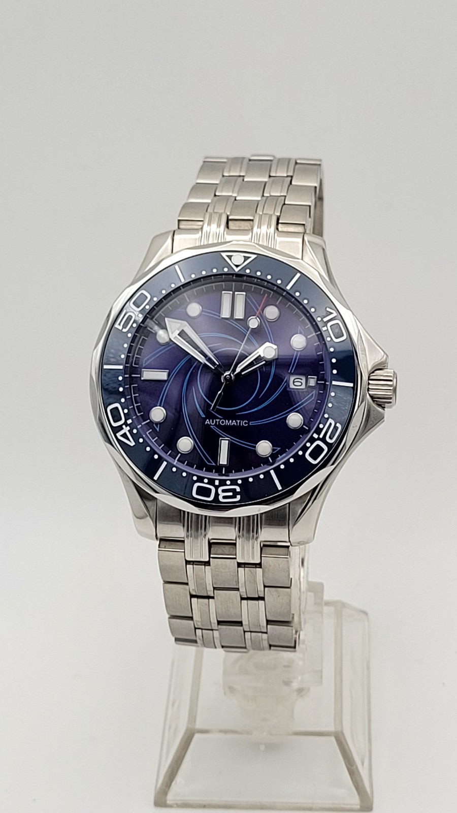 Automatic Blue Diver Watch Ceramic Bezel Sapphire Crystal UK Seller Divers 100m16