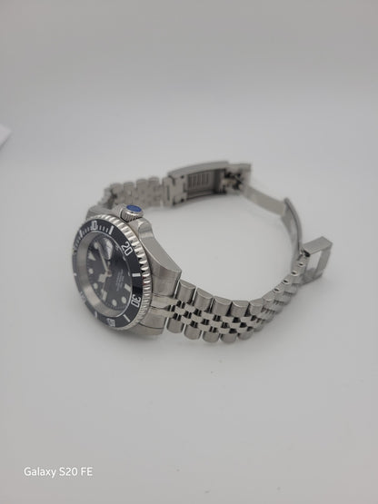 New Automatic Black Sub Divers Watch Sapphire Ceramic Seiko TMI NH35 Movement8