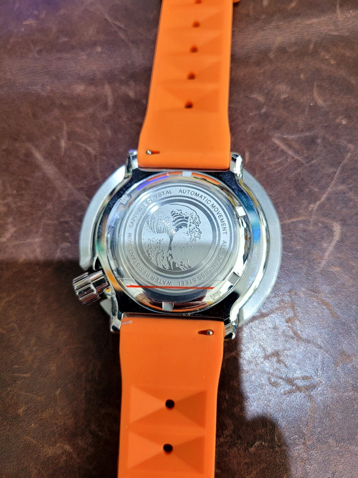 300M Tuna Style Automatic Diver Watch Orange Black NH35  Sapphire Steel POSEIDON19