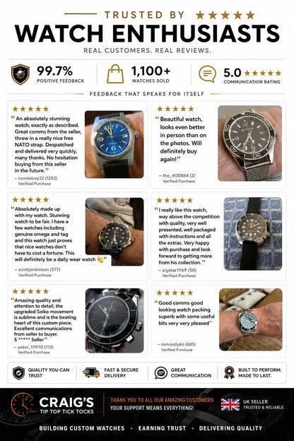 Personalised Custom Watch Automatic Divers NH35 Sapphire Your Logo Bespoke UK5