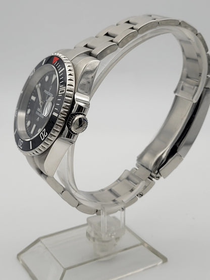 Poseidon Automatic Dive Watch Steel Bracelet Black Dial Date 100m Classic Style8
