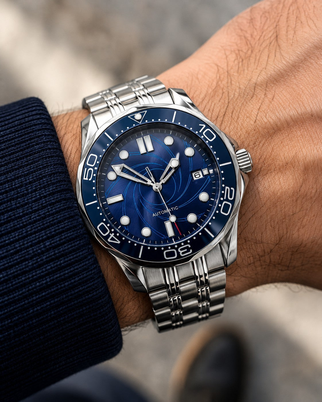 Blue Wave Automatic Diver Watch Ceramic Bezel Sapphire Crystal UK Seller 0