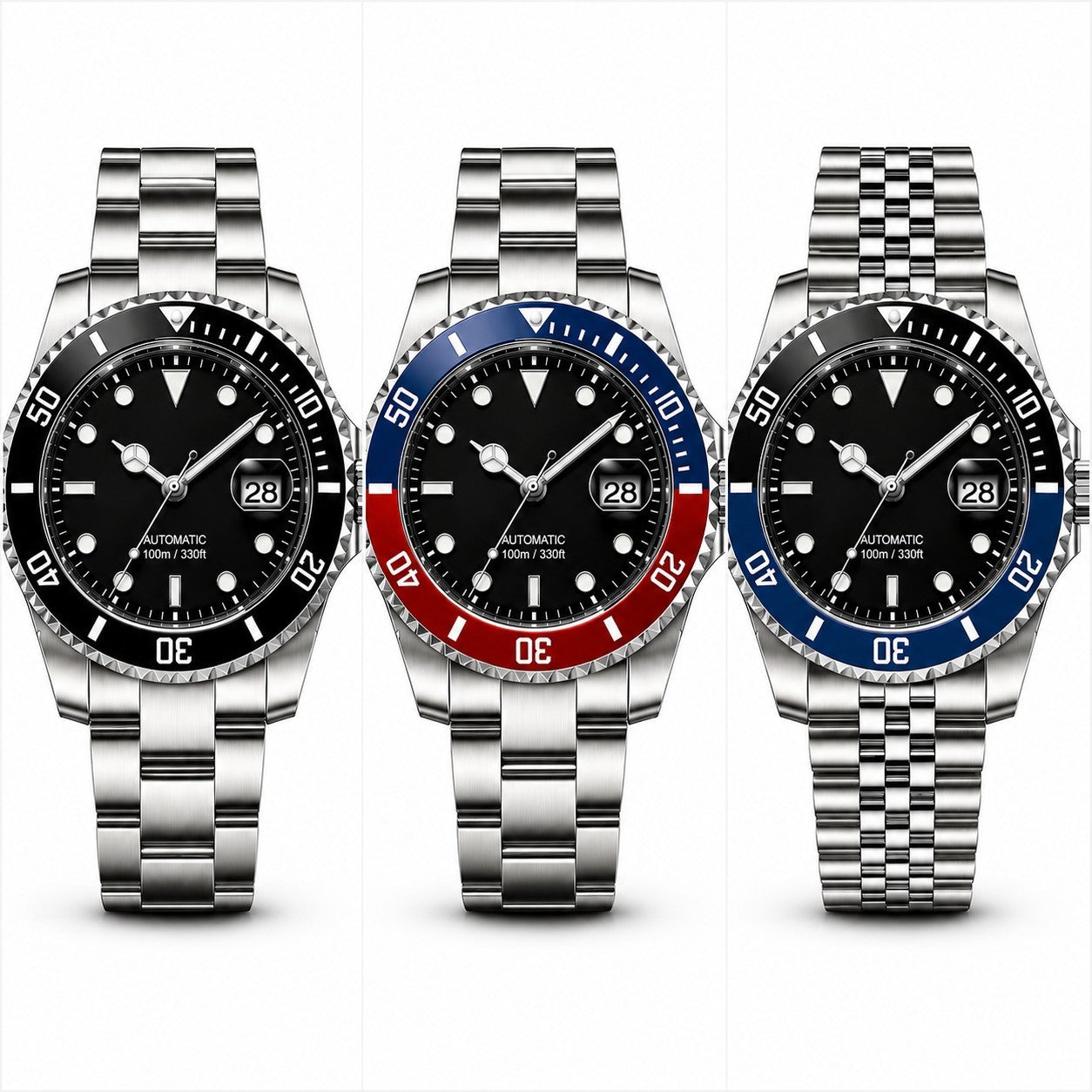 CHOOSE YOUR OWN Automatic Divers Watch Choice Sapphire Crystal 100m UK SELLER 2