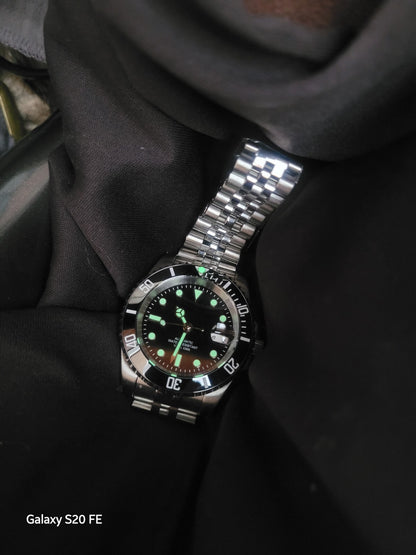New Automatic Black Sub Divers Watch Sapphire Ceramic Seiko TMI NH35 Movement13