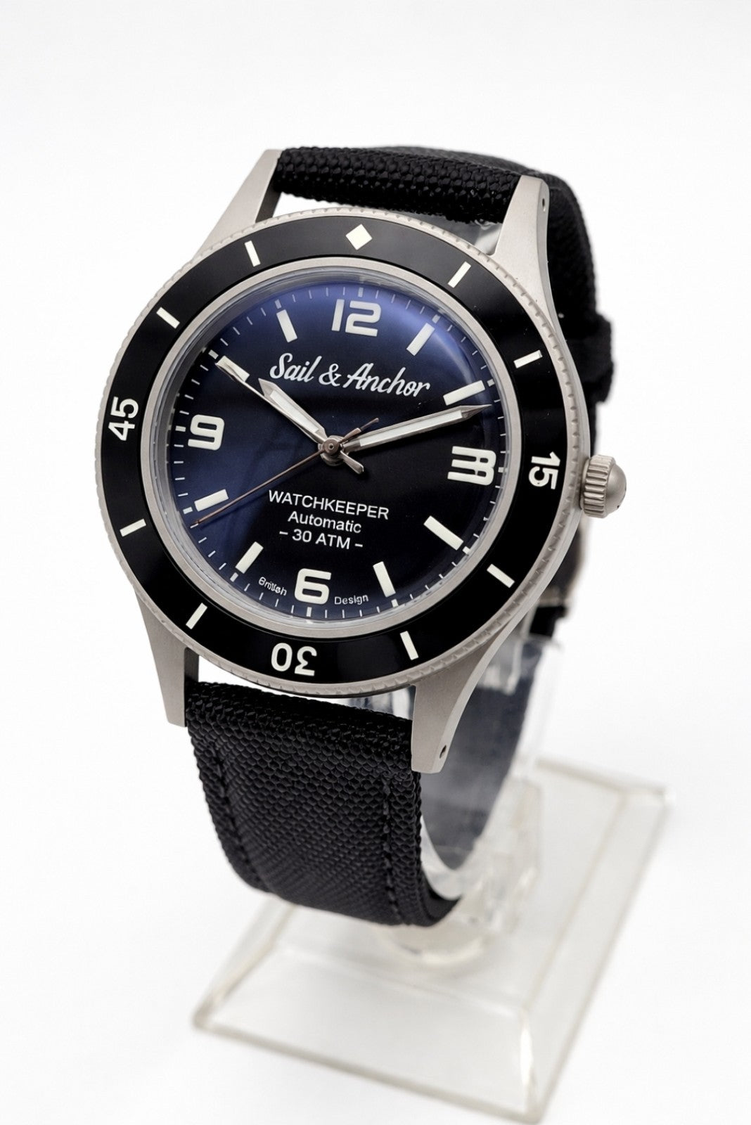Sail & Anchor Automatic Diver Watch 40mm 300M Sapphire Ceramic Steel Black Dial5