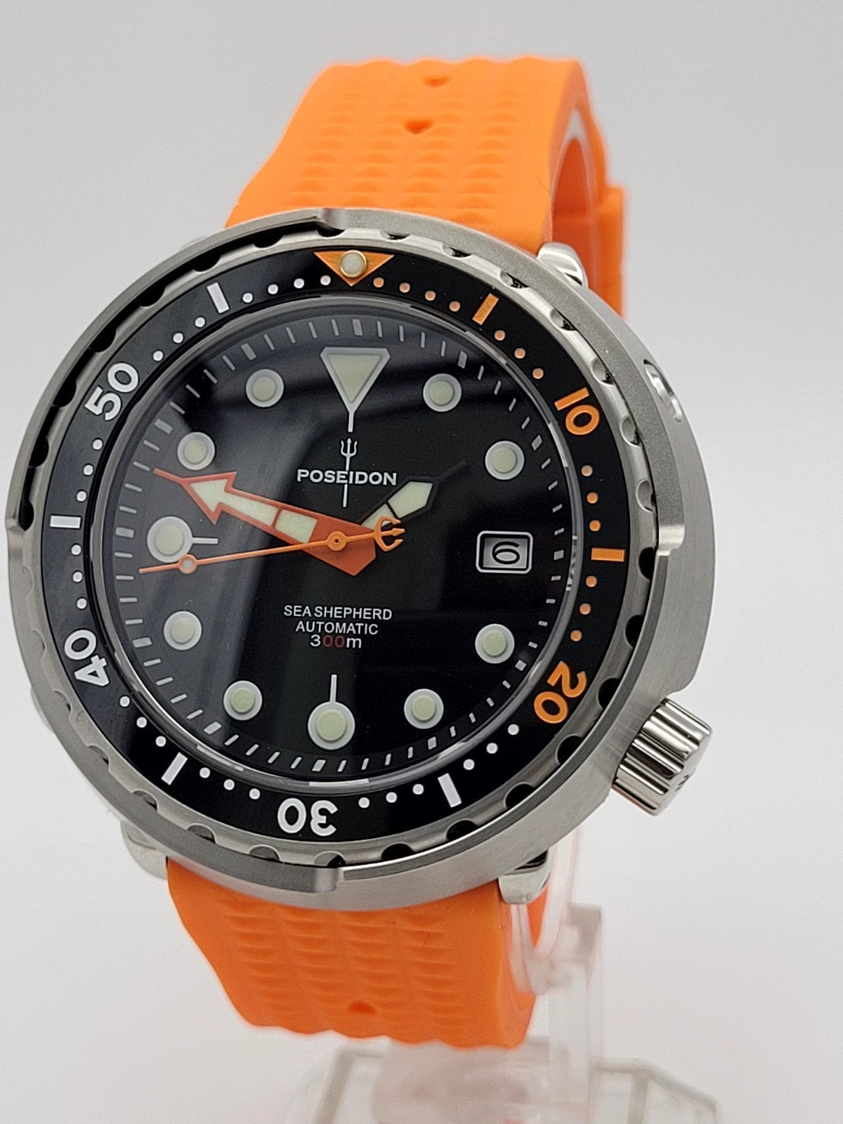 300M Tuna Style Automatic Diver Watch Orange Black NH35  Sapphire Steel POSEIDON8
