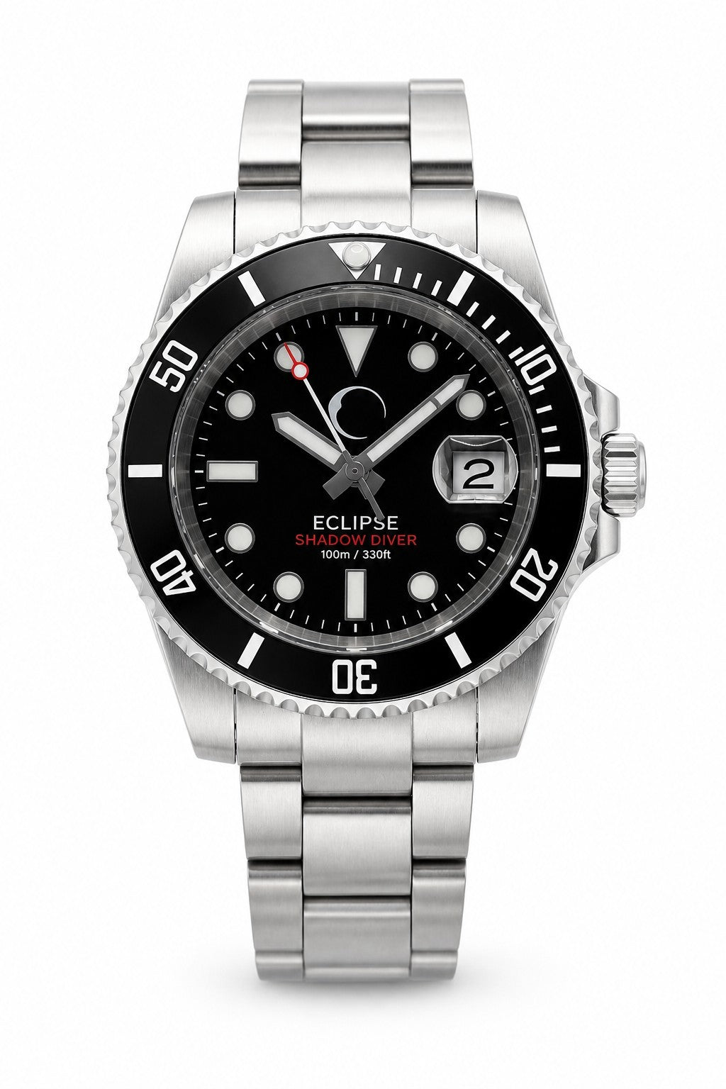 Eclipse Shadow Diver Automatic Watch NH35 Sapphire 100m Stainless Steel0