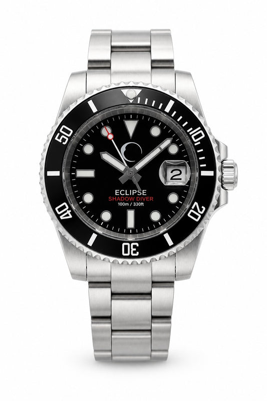 Eclipse Shadow Diver Automatic Watch NH35 Sapphire 100m Stainless Steel0