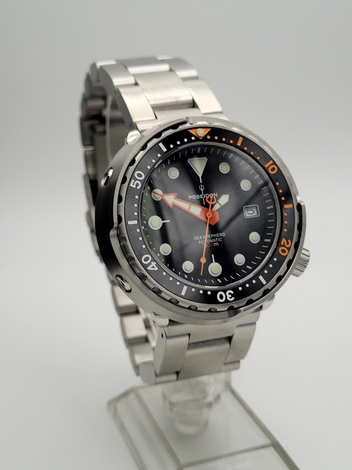 NH35 Automatic Divers Watch POSEIDON Heavyweight Black 'Tuna' 30ATM (SEIKO TMI) 11