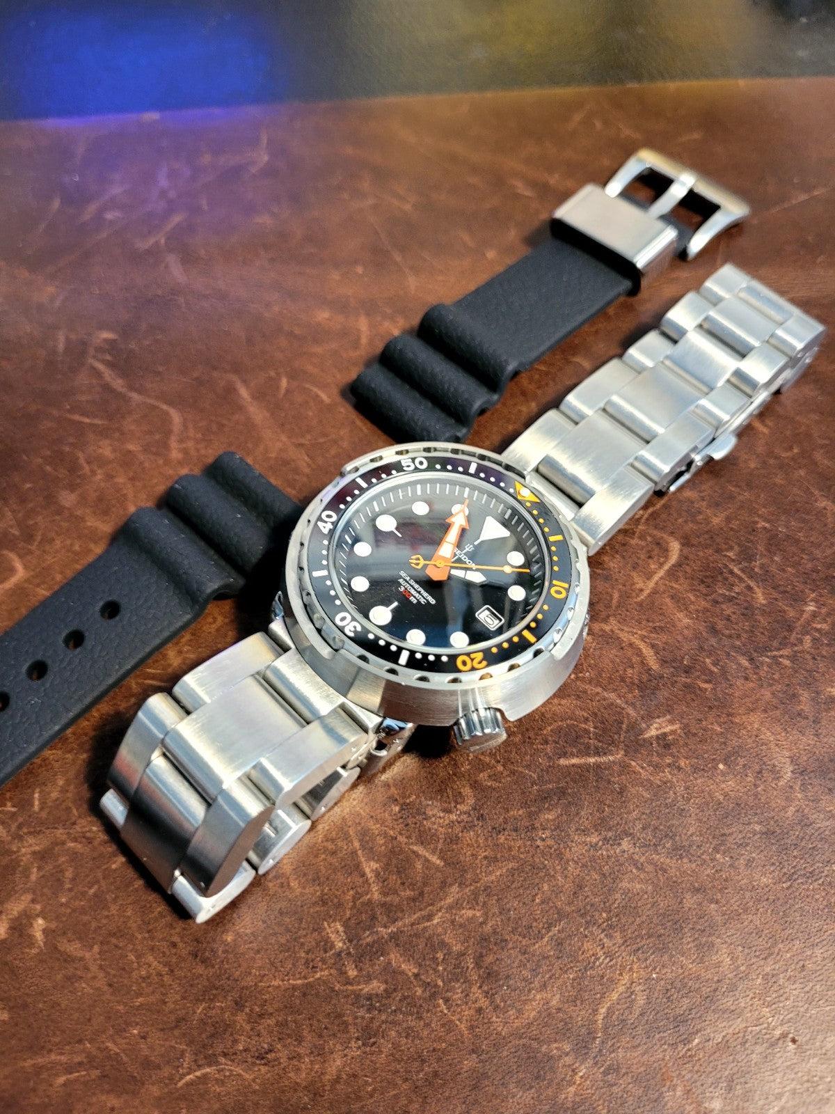 POSEIDON Automatic Black 'Tuna' Heavy Divers Watch 30ATM (SEIKO TMI) NH3518