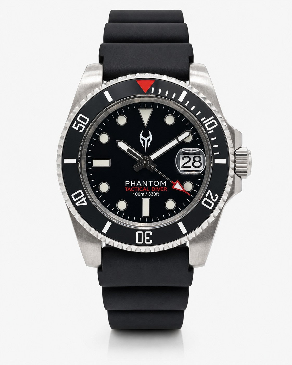 NH35 Phantom Tactical Diver  Automatic Sapphire Rubber Black Watch 10ATM 1