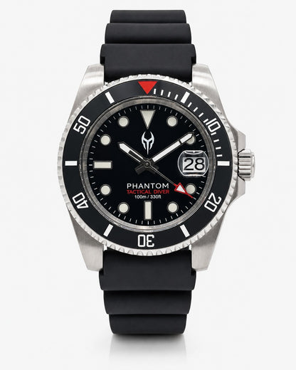 NH35 Phantom Tactical Diver  Automatic Sapphire Rubber Black Watch 10ATM 1