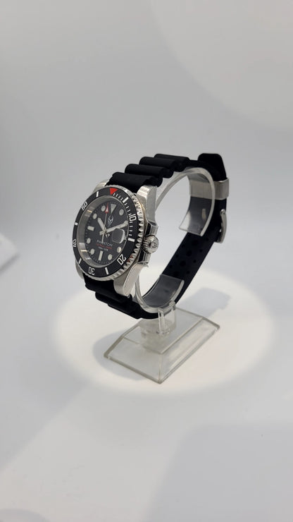 NH35 AUTOMATIC DIVERS WATCH Phantom Tactical Diver Sapphire Rubber Black 10ATM 7