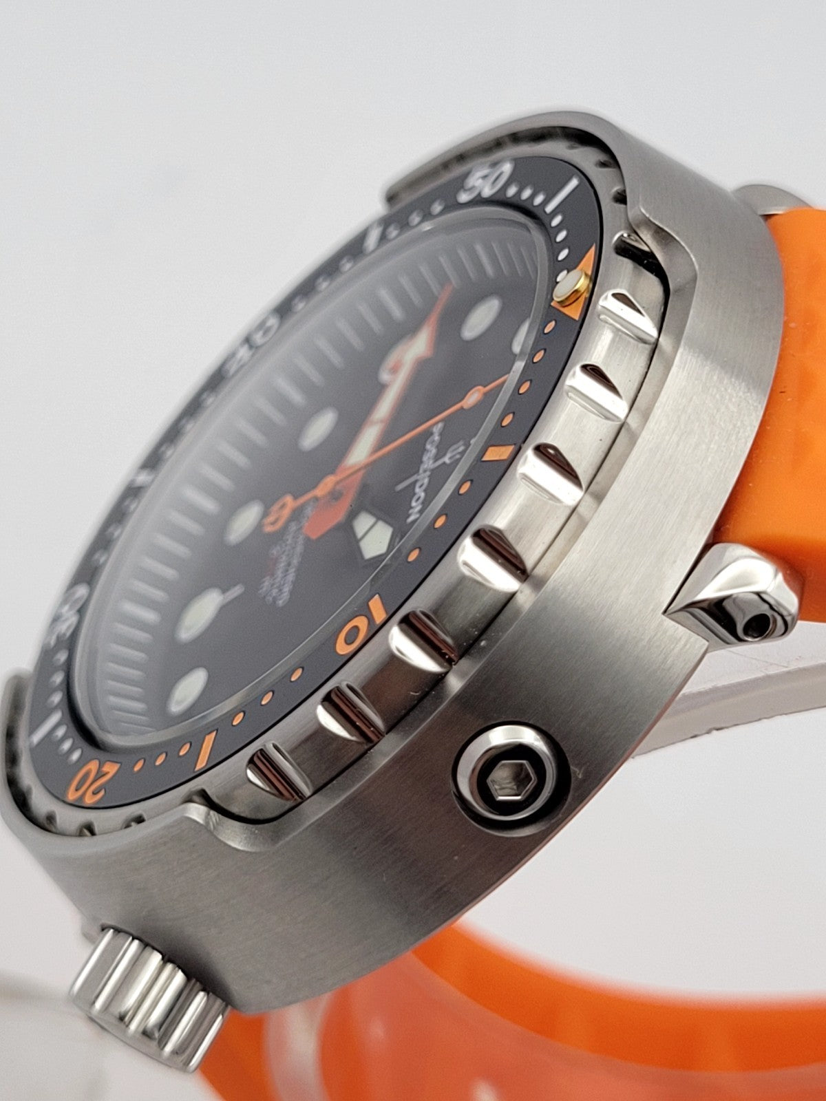 POSEIDON NH35 Automatic Orange Black 'Tuna' Divers Watch 300M WR SEIKO TMI3