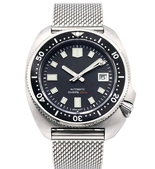 New Custom Automatic 'Willard' Turtle Black Divers Watch Japan NH35 SEIKO TMI1