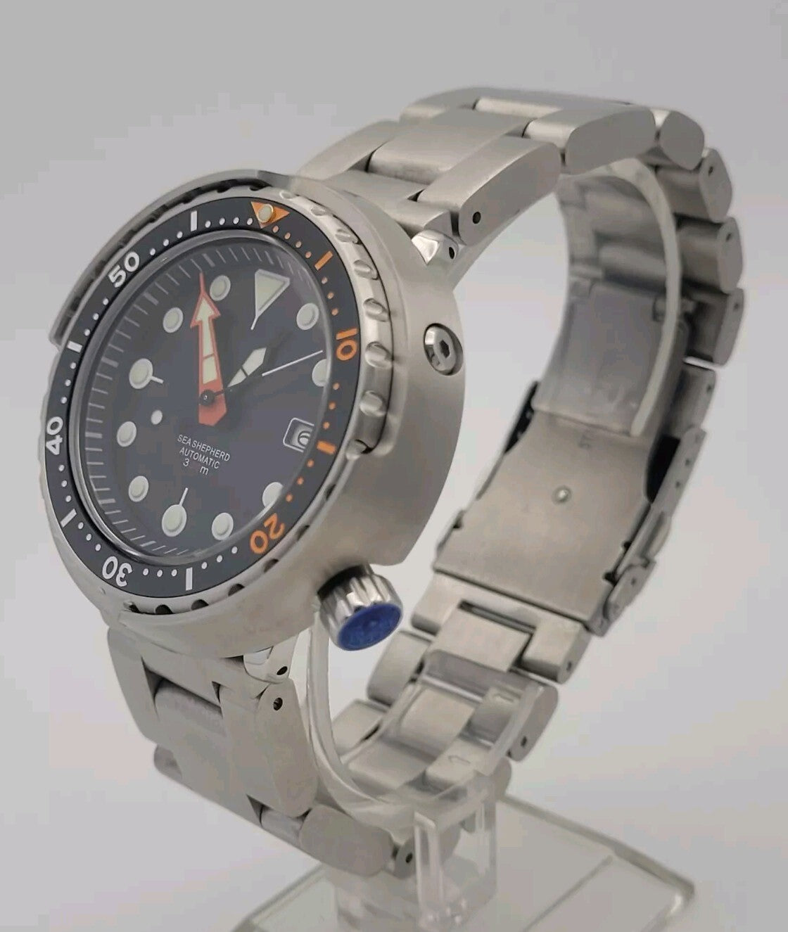 300m Automatic Black Tuna Divers Watch Sapphire WR Seiko TMI Nh35 Movement 250g 1