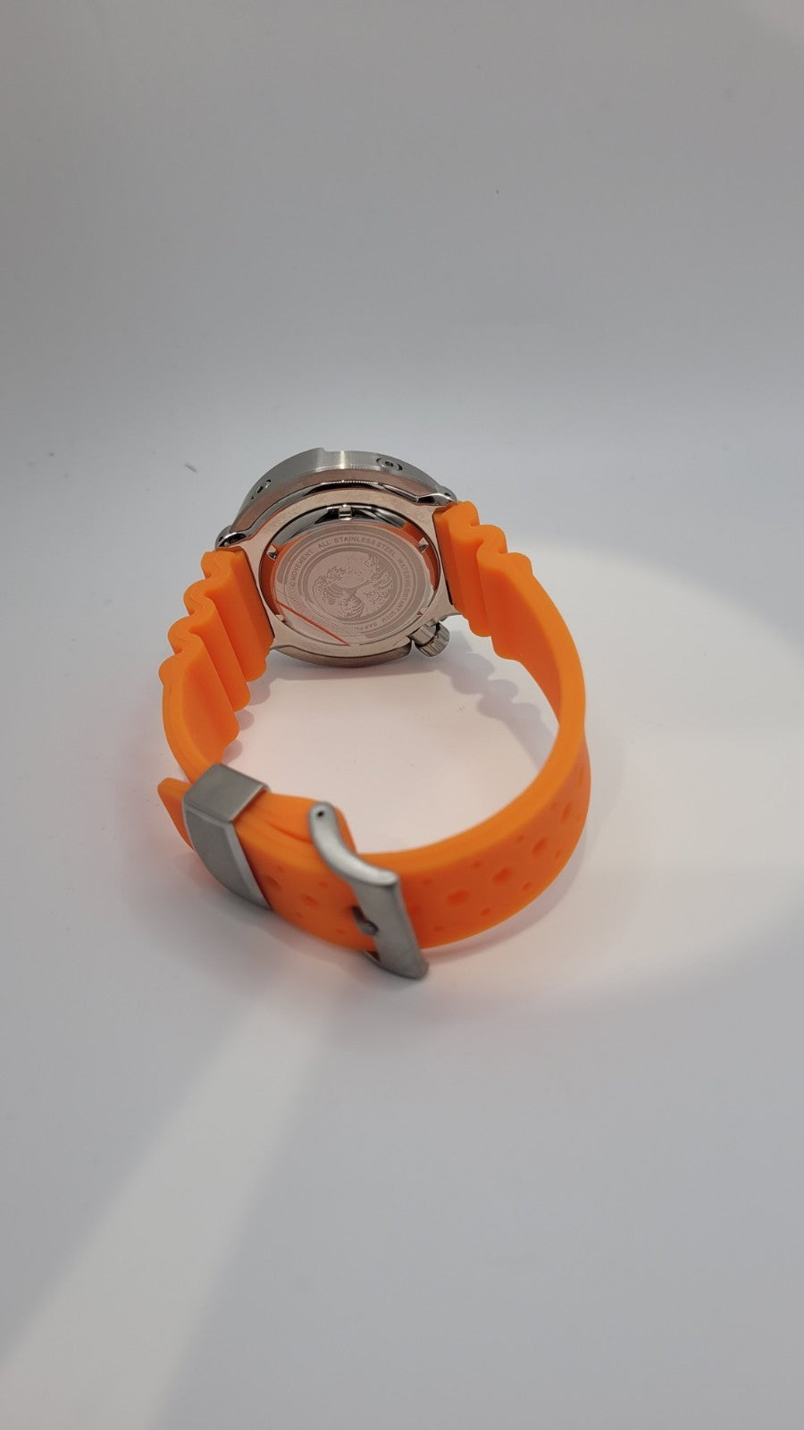 Automatic Tuna Diver Watch Orange Rubber Sapphire Crystal 300M Ceramic15