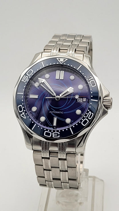 Blue Automatic Divers Watch Miyota Movement Sapphire 100M Steel Ceramic UK Sell4