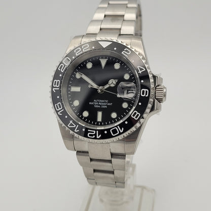 BNIB Automatic Black Sub Divers Watch. Seiko TMI NH35 Japanese Movement  100m1