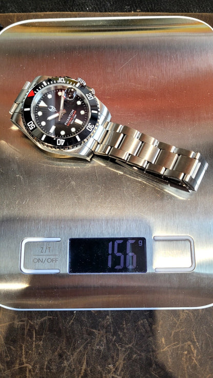 New Quality Automatic Divers Watch PHANTOM NH35 Sapphire Ceramic Black 100M.15