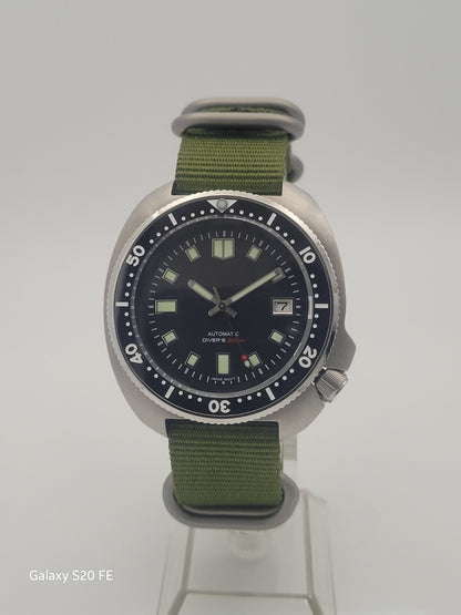 NH35 Automatic Divers Watch 200m Stainless Steel Black Dial UK Seller Ceramic 2