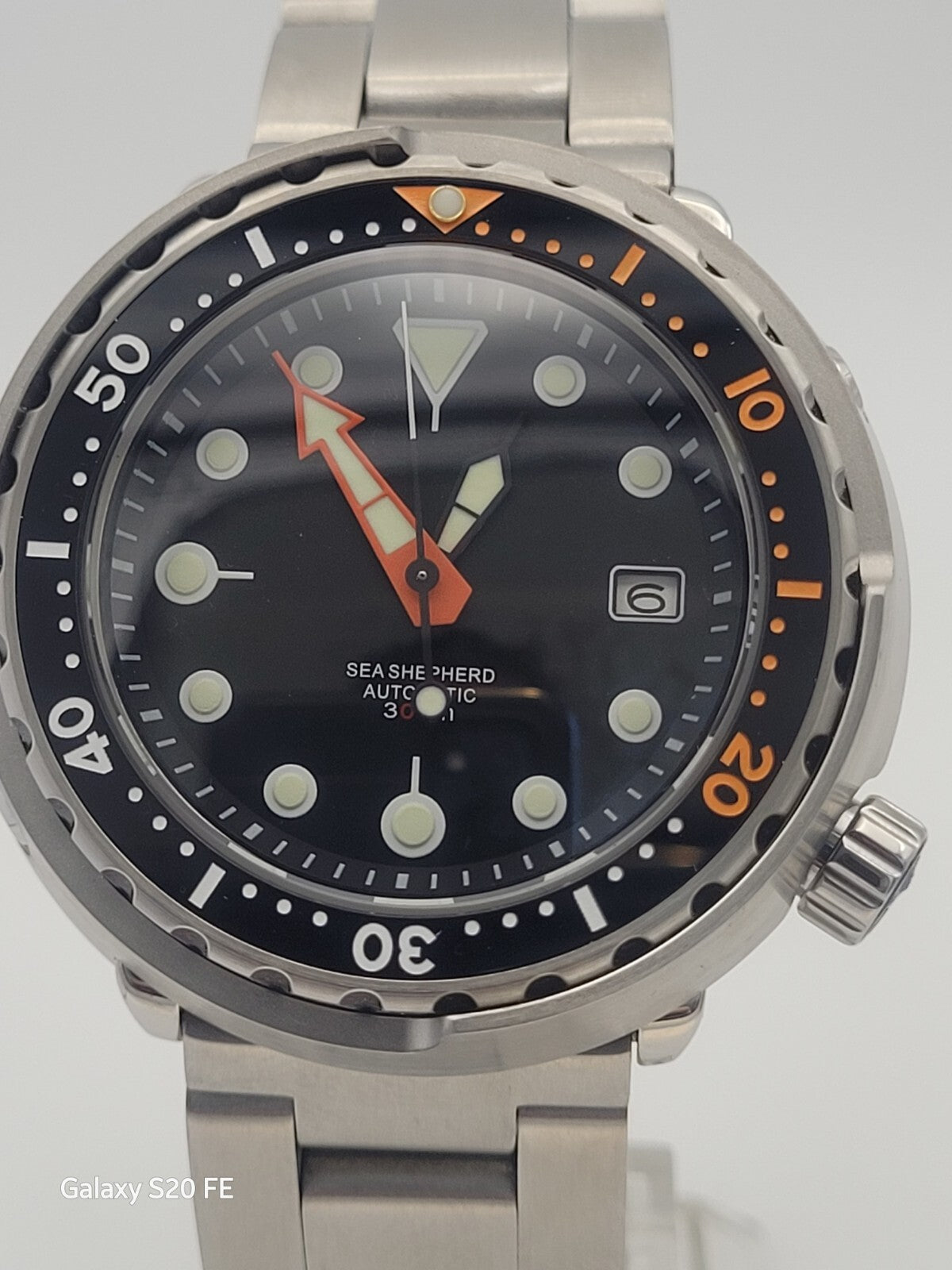 Heavy Automatic Tuna Black Divers Watch 30atm WR Seiko TMI Nh35 Movement 250g.2