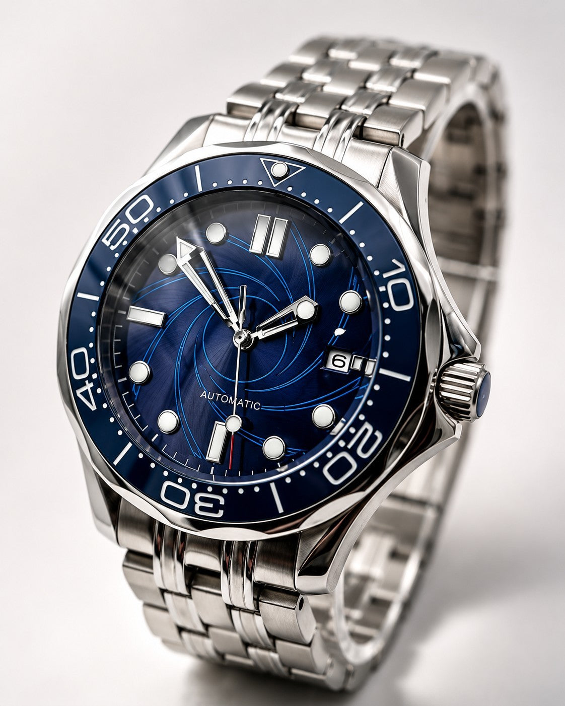 Blue Wave Automatic Diver Watch Ceramic Bezel Sapphire Crystal UK Seller 1