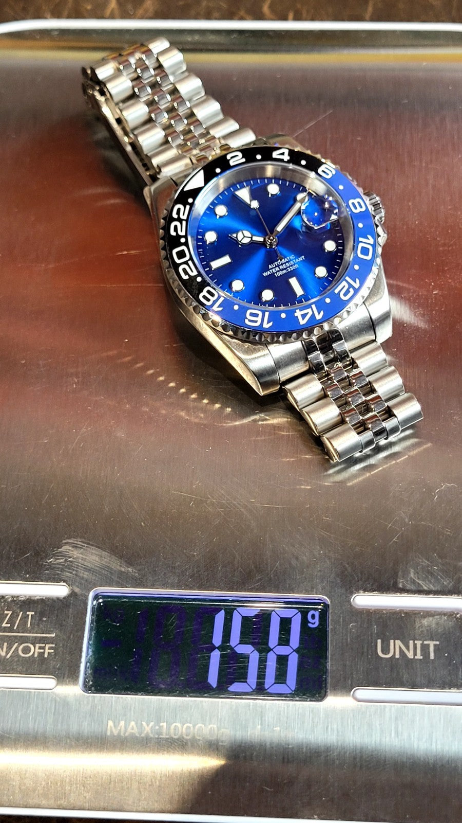 New Automatic Divers Watch Black Blue Bezel Sapphire Ceramic Steel UK Seller 18