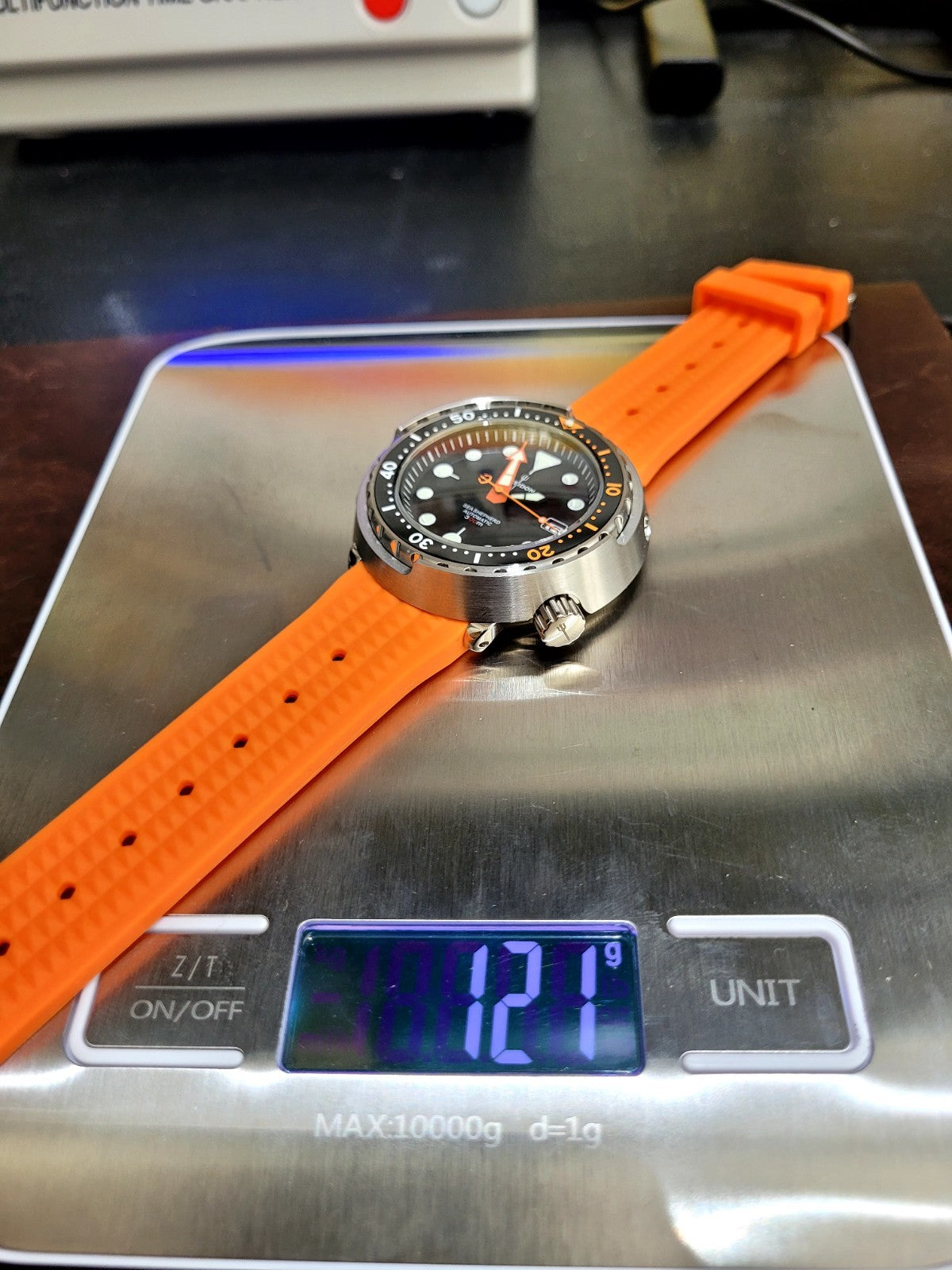 POSEIDON NH35 Automatic Orange Black 'Tuna' Divers Watch 300M WR SEIKO TMI13