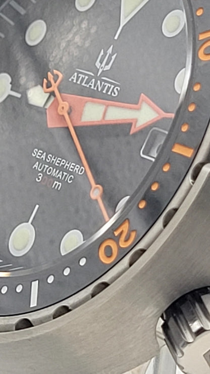 BNIB Atlantis Automatic Divers Watch 300m Black Dial Tuna Sapphire Ceramic 4