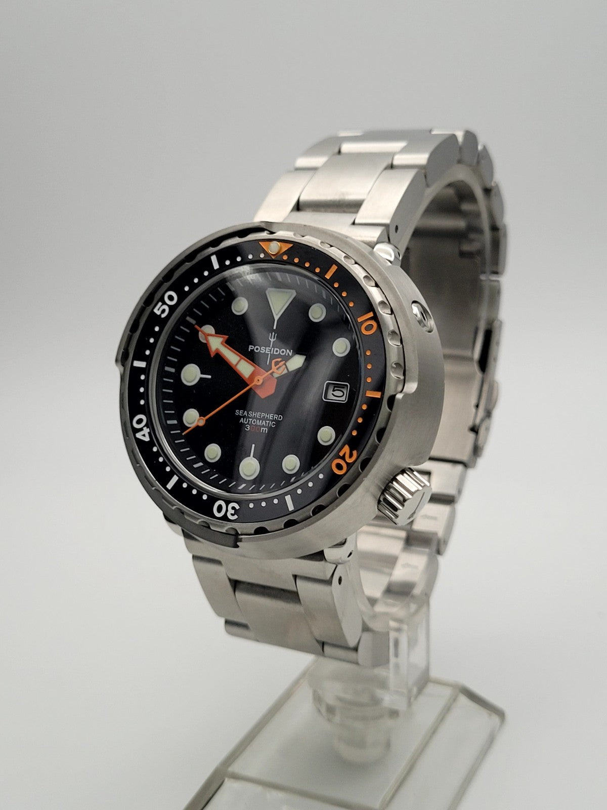 NH35 Automatic Divers Watch POSEIDON Heavyweight Black 'Tuna' 30ATM (SEIKO TMI) 13