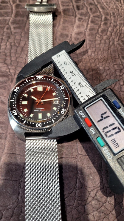 Mens Custom Automatic 'Willard' Turtle Black Divers Watch Japan NH35 SEIKO TMI.10